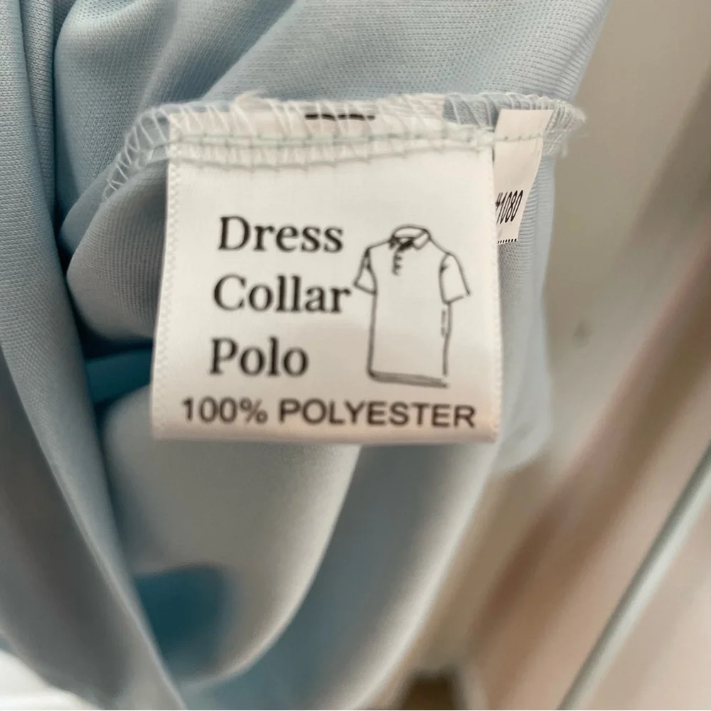NWT Collars & Co. Light Blue Oxford Button Down Collar Polo in Size Small